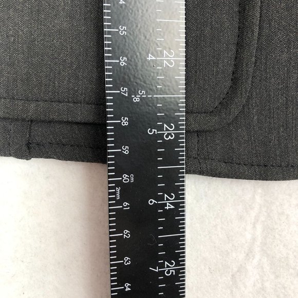 French Twist Women's Size 8 Dark Grey Asymmetrical Full Zip Collared Jacket - Picture 7 of 12